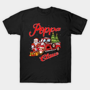 Poppa Claus Santa Car Christmas Funny Awesome Gift T-Shirt